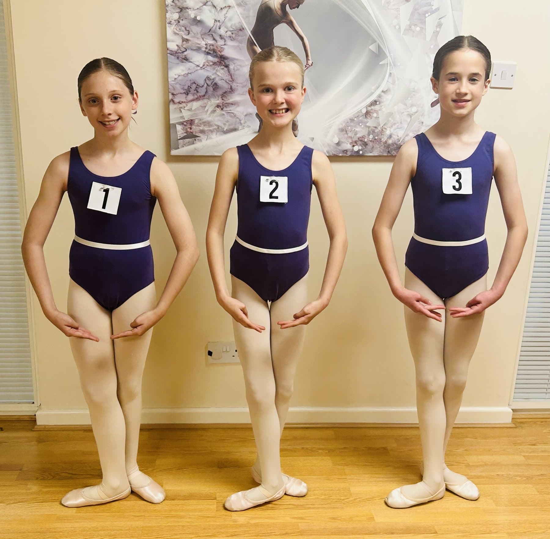 Students gathered for a dance examination session