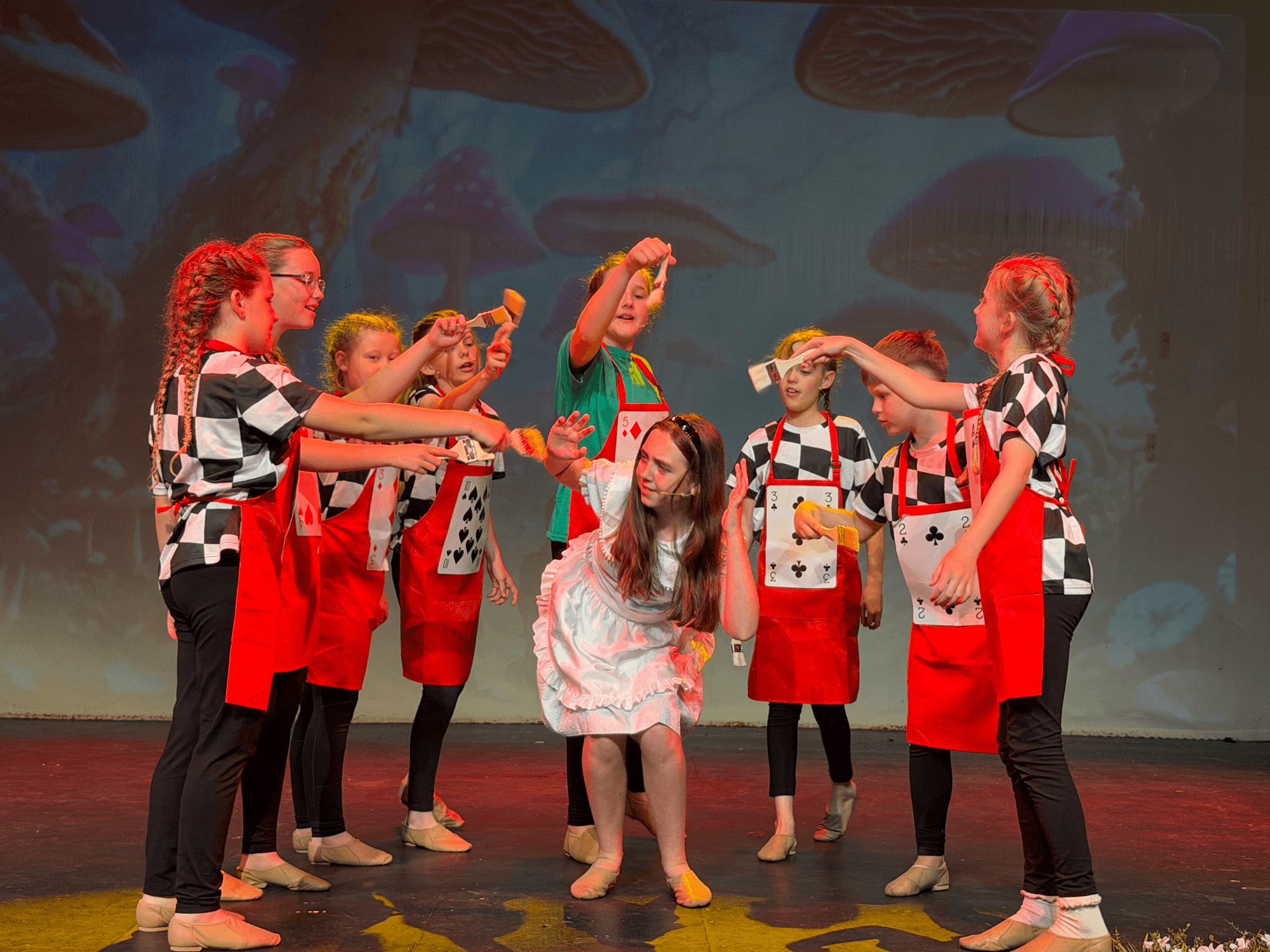 Alice in Wonderland card soldiers show