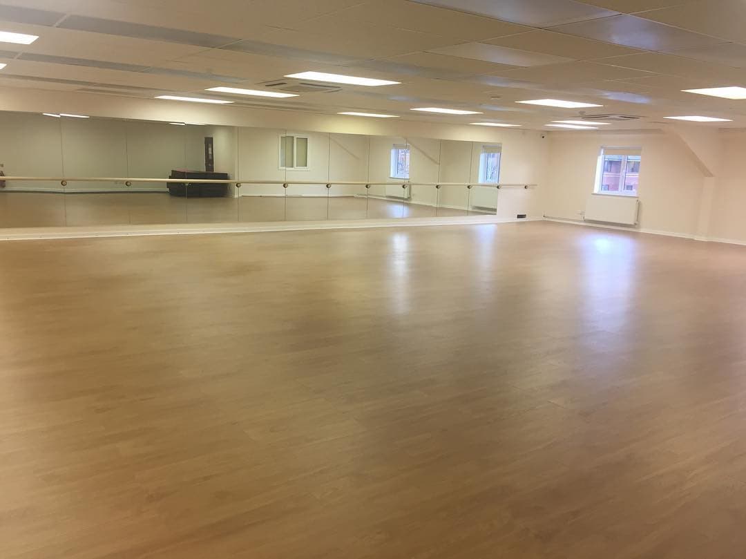 Dance studio interior detail at the Malvern academy