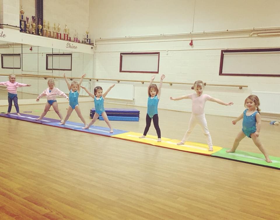 Pre-school dancers enjoying Totz class